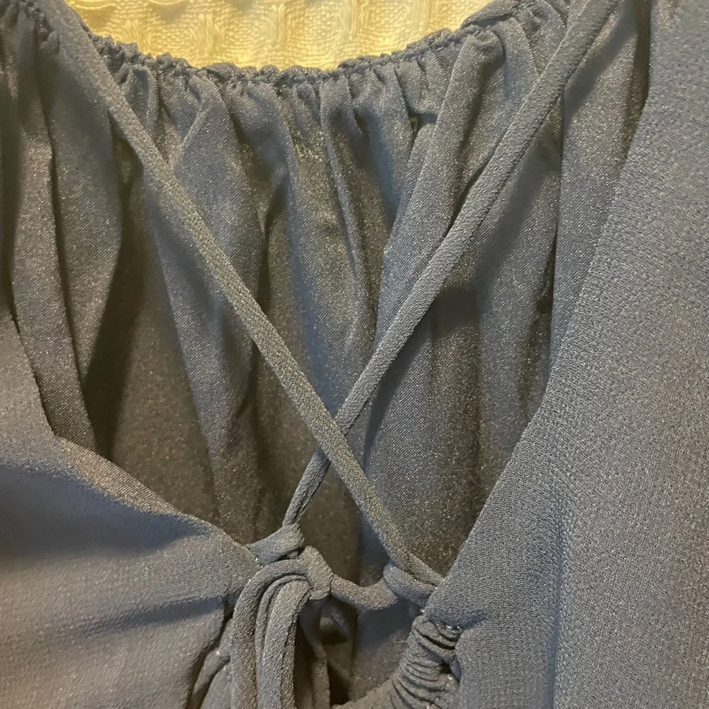 Banana Republic flowy dress, Maxi length, navy, empire waist SZ MD - Picture 4 of 9